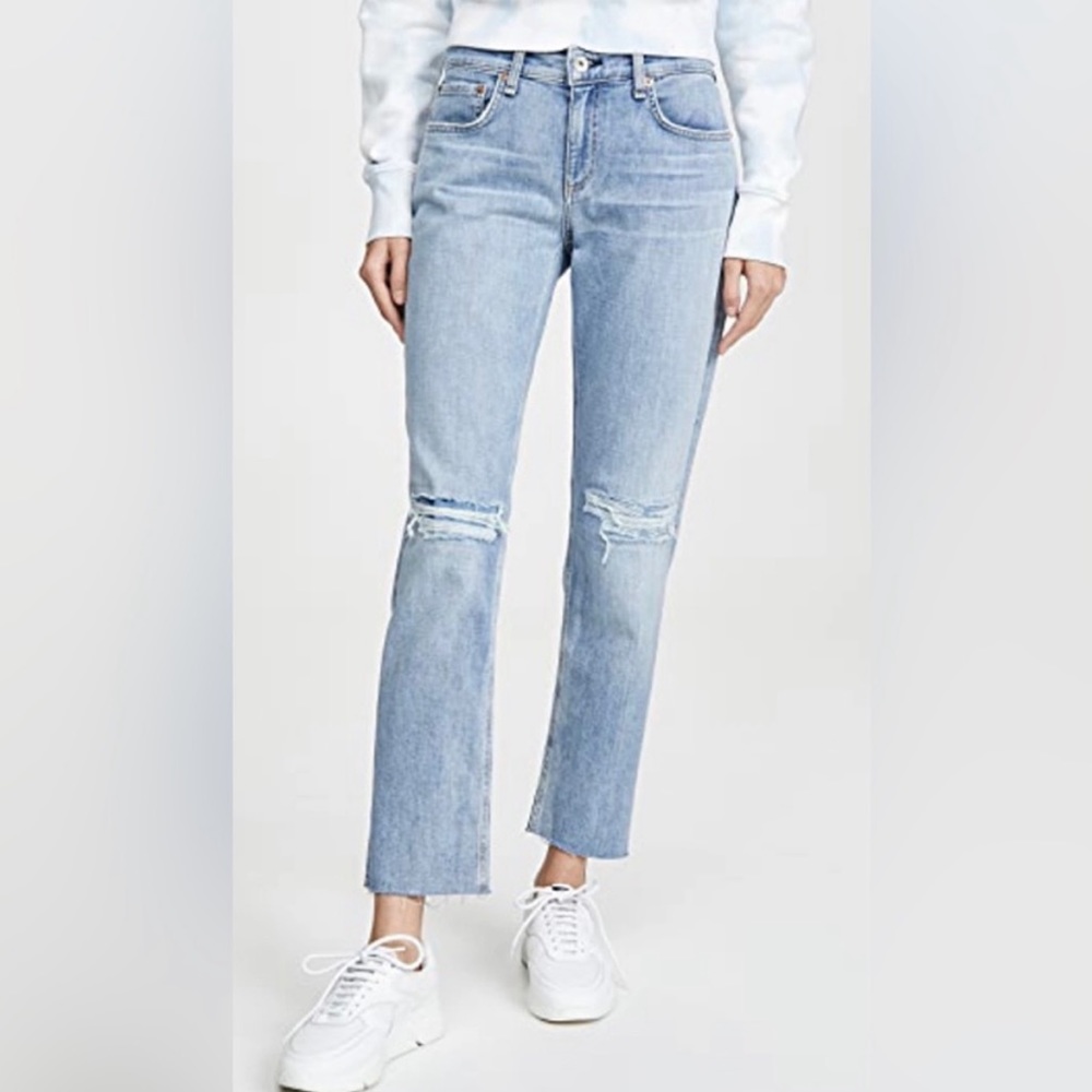 RAG & BONE LOW RISE SLIM BOYFRIEND JEANS